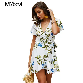 Floral Print V Neck Dress Boho Summer Dress Femme Office Lady 2019 Fashion Spring Short Sleeve Wrap Dresses with Belt Vestido
Floral Print V Neck Dress Boho Summer Dress Femme Office Lady 2019 Fashion Spring Short Sleeve Wrap Dresses with Belt Vestido