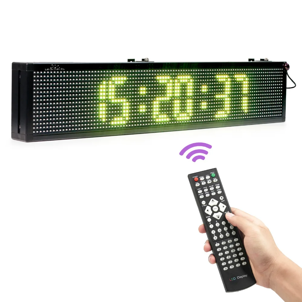 30inch LED Sign Remote Programmable full-color LED scrolling message of advertising business leadership in the shop signs
30inch LED Sign Remote Programmable full-color LED scrolling message of advertising business leadership in the shop signs