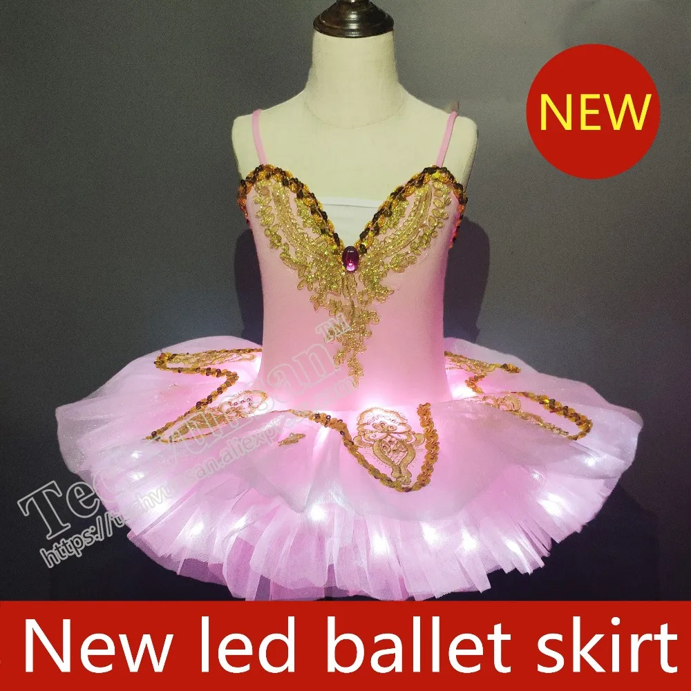 Children's luminous ballet skirt Adult female Sequins Small Swan Camisole Fluffy tutu dress fluorescence LED performance suit
Children's luminous ballet skirt Adult female Sequins Small Swan Camisole Fluffy tutu dress fluorescence LED performance suit