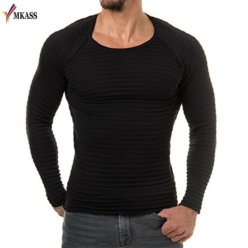 Hip-Hop Casual T-Shirt New Fashion Men's Round Neck Slim Solid Color Long-Sleeved T-Shirt Striped Fold Men's Shirt T-Shirt
Hip-Hop Casual T-Shirt New Fashion Men's Round Neck Slim Solid Color Long-Sleeved T-Shirt Striped Fold Men's Shirt T-Shirt