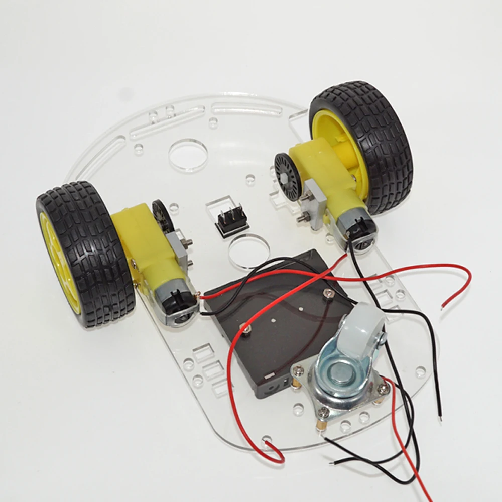 High Tech DIY Robot Kit Line tracing car smart chassis car Kit with speed encoder battey holder for Arduino (13)