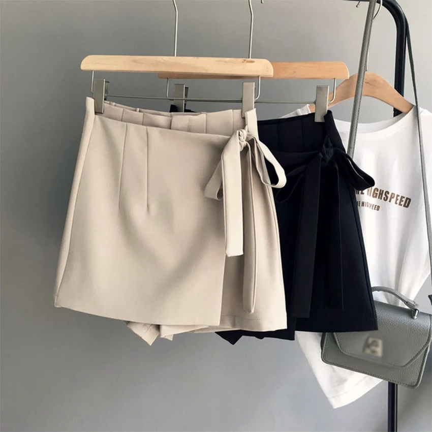 Solid Shorts Skirts Women Fashion Bowknot Elastic Waist Skirt Female Casual Straight Elegant Office Lady Shorts Skirts Loose New
Solid Shorts Skirts Women Fashion Bowknot Elastic Waist Skirt Female Casual Straight Elegant Office Lady Shorts Skirts Loose New