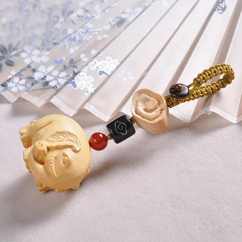 WEIYU Vintage Bag Keychain Lucky Elephant Carving Wooden Pendant Keychain Key Ring Stone Beads Key Holder Evil Defends Gift
WEIYU Vintage Bag Keychain Lucky Elephant Carving Wooden Pendant Keychain Key Ring Stone Beads Key Holder Evil Defends Gift