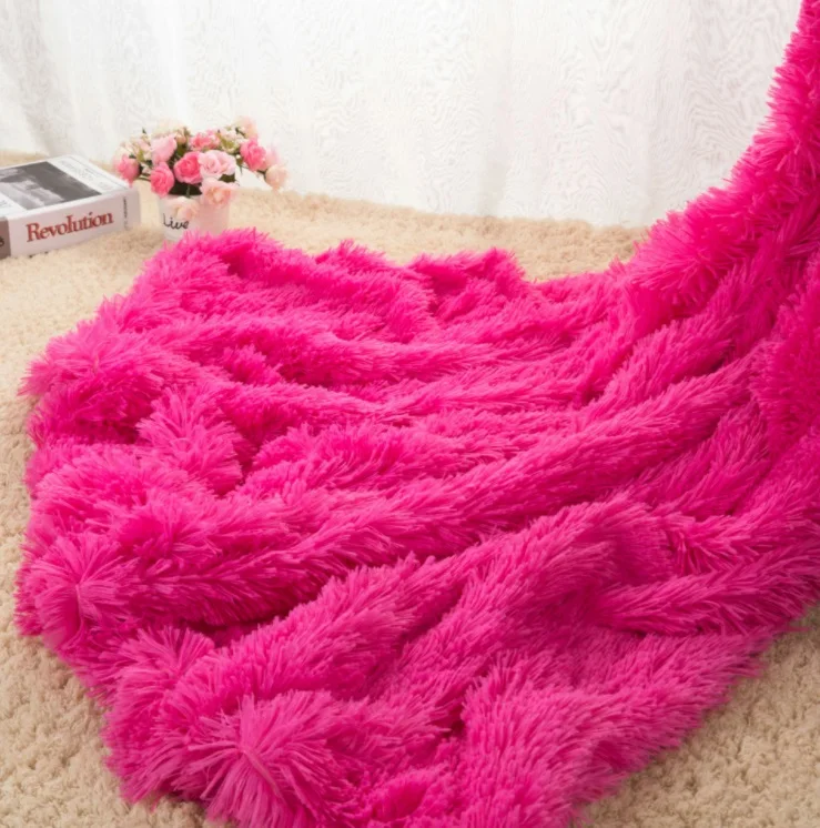 

MYLB Super Soft Long Shaggy Fuzzy Fur Faux Fur Warm Elegant Cozy With Fluffy Sherpa Throw Blanket 130CM*160CM 160CM*200CM