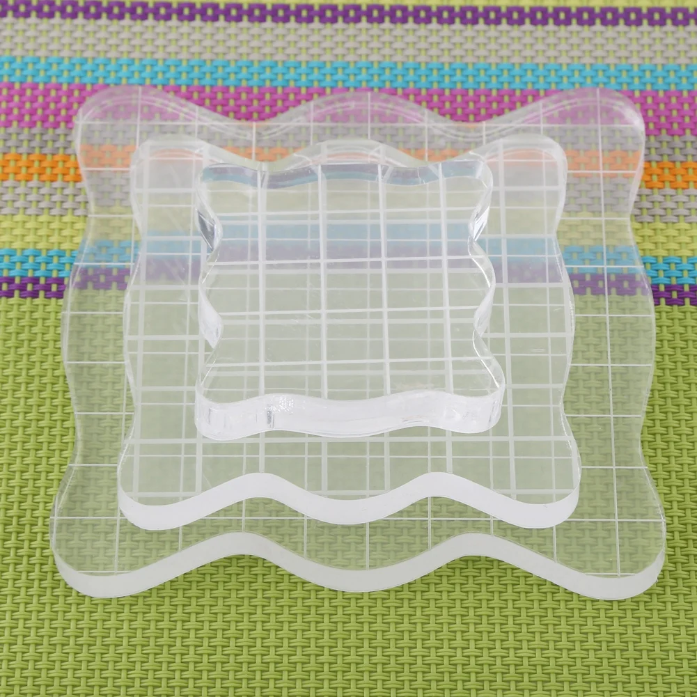 Clear Block Pad Acrylic Stamping Blocks Transparent Grid Block Set for Scrapbooking Color Stamping Process Essential Tools
Clear Block Pad Acrylic Stamping Blocks Transparent Grid Block Set for Scrapbooking Color Stamping Process Essential Tools