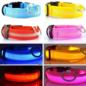 Nylon Dog Collar Flash Night Safety LED Collar Glow Cat Dog Collars Harness Pet Creative Dogs Luminous Fluorescen ID Tag
Nylon Dog Collar Flash Night Safety LED Collar Glow Cat Dog Collars Harness Pet Creative Dogs Luminous Fluorescen ID Tag