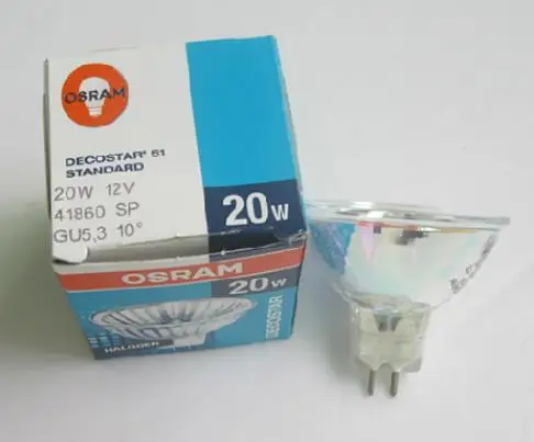 OSRAM 41860 SP 12V20W 10 degree bulb,41860SP 12V 20W GU5.3 halogen lamp,DECOSTAR 51 Dichroic M16 Standard
OSRAM 41860 SP 12V20W 10 degree bulb,41860SP 12V 20W GU5.3 halogen lamp,DECOSTAR 51 Dichroic M16 Standard