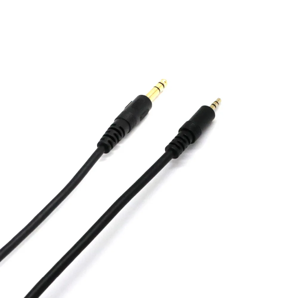 3.5mm 18 Male to 6.35mm 14 Male TRS Stereo Audio Cable Housing for iPad, Laptop,Home Theater Devices, and Amplifiers (2)