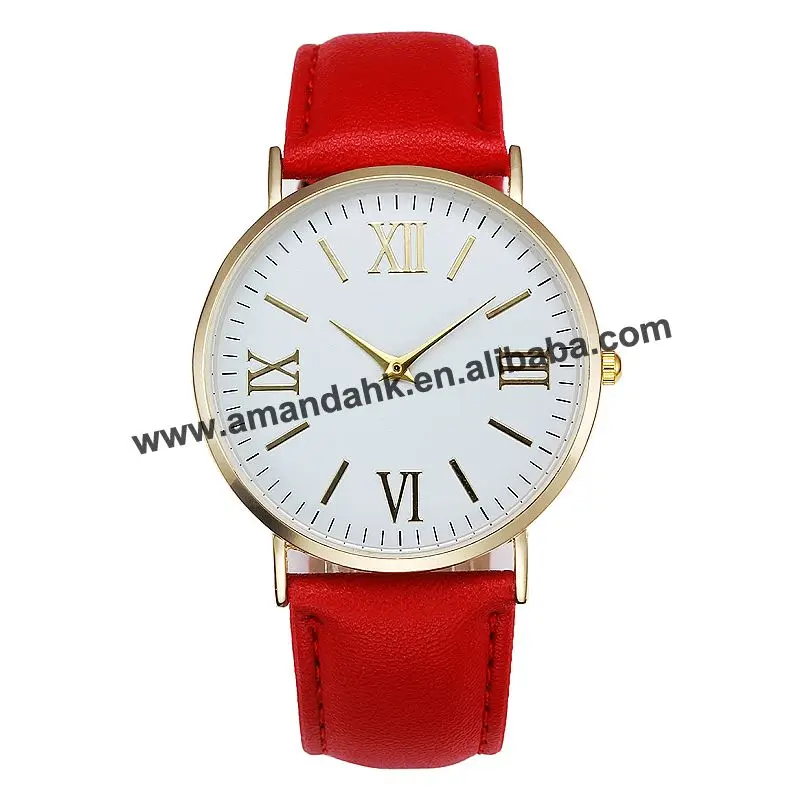 Wholesale TOP Simple Style Women's Watch Roman Number God Case Quartz Leather Wrist Watch Hot Fashion Women Dress Watches
Wholesale TOP Simple Style Women's Watch Roman Number God Case Quartz Leather Wrist Watch Hot Fashion Women Dress Watches