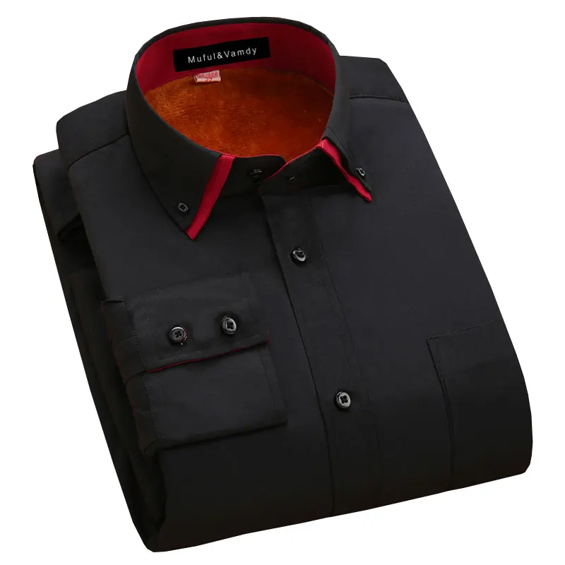Double Collar Thick Men Warm Shirts Winter Fashion Thermal Long Sleeve Button-down With Velvet Business Striped Men Casual Shirt
Double Collar Thick Men Warm Shirts Winter Fashion Thermal Long Sleeve Button-down With Velvet Business Striped Men Casual Shirt