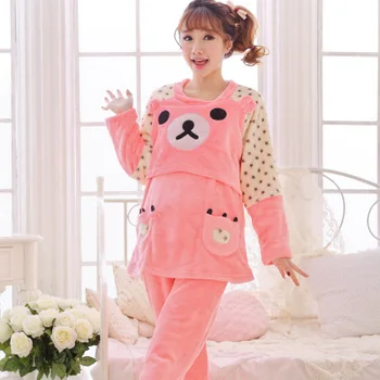 Qiu Dong Flannel Long Sleeve Lovely Cartoon Cat Maternity Sleepwear Leisurewear Nursing Confined Suits
Qiu Dong Flannel Long Sleeve Lovely Cartoon Cat Maternity Sleepwear Leisurewear Nursing Confined Suits