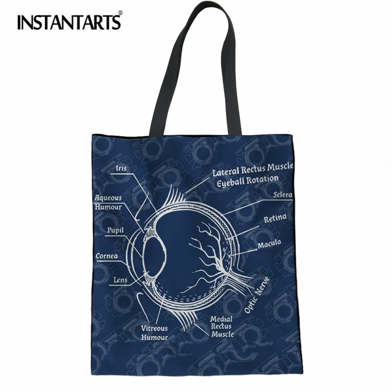 INSTANTARTS Optometry Design Canvas Shopping Bag Casual Foldable Storage Bags Male Shoulder Bags Fashion Linen Tote Bags Female
INSTANTARTS Optometry Design Canvas Shopping Bag Casual Foldable Storage Bags Male Shoulder Bags Fashion Linen Tote Bags Female