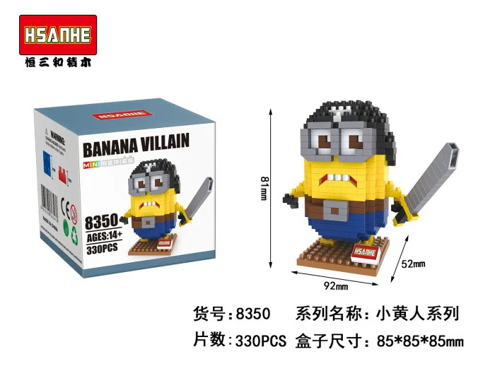 Factory HSANHE Mini Blocks Minions DIY Blocks Mini...