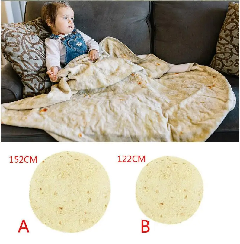 Tortilla Soft Fleece Throw Blanket Soft Printing Tortilla de Harina Burrito Blanket Round and Square Shape Funny Gag Gift
Tortilla Soft Fleece Throw Blanket Soft Printing Tortilla de Harina Burrito Blanket Round and Square Shape Funny Gag Gift