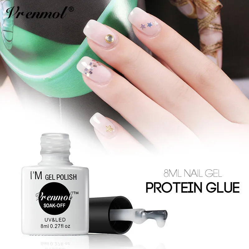 Vrenmol 8ml French Nude Clear Milky Protein Color Gel Nail Polish Soak Off Nail Salon UV Gel Need Base Top Coat Nail Varnishes
Vrenmol 8ml French Nude Clear Milky Protein Color Gel Nail Polish Soak Off Nail Salon UV Gel Need Base Top Coat Nail Varnishes