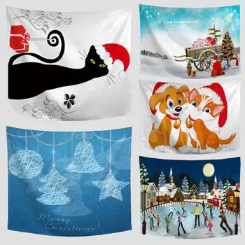 Cartoon Pattern Text Christmas Holiday Gift Tapestry Cat Dog Santa Hat Snowman Moon Bell Family Bed Wall Decoration Blanket
Cartoon Pattern Text Christmas Holiday Gift Tapestry Cat Dog Santa Hat Snowman Moon Bell Family Bed Wall Decoration Blanket