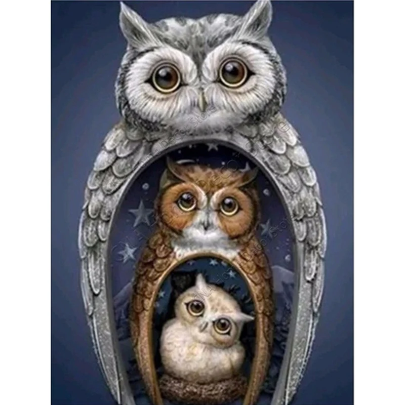 Zhui Star Full Square Drill 5D DIY Diamond Painting "Three owls" handmade 3D Embroidery Arts Cross Stitch Mosaic Decor gift 
Zhui Star Full Square Drill 5D DIY Diamond Painting "Three owls" handmade 3D Embroidery Arts Cross Stitch Mosaic Decor gift
