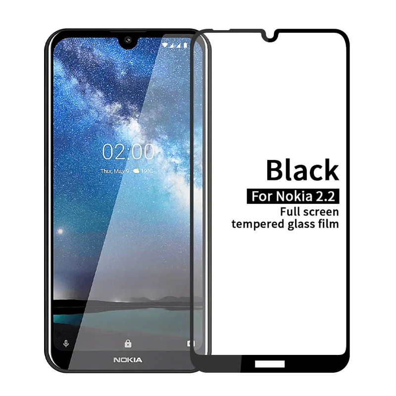 Высокое качество полное покрытие из закаленного стекла для Nokia 2 Защитная пленка