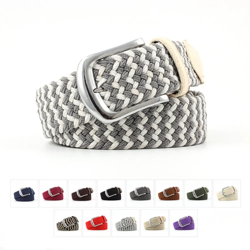 Men Belt Waist Belt Men Women Casual pin buckle Belt Woven Canvas Elastic Stretch Belts Plain Webbing cinturones para hombre
Men Belt Waist Belt Men Women Casual pin buckle Belt Woven Canvas Elastic Stretch Belts Plain Webbing cinturones para hombre