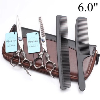 4Pcs 5.5" 6" 440C AQIABI Hairdresser's Scissors Cutting Scissors Thinning Shears Hair Scissors Styling Tool Combs Add Bag A9108
4Pcs 5.5" 6" 440C AQIABI Hairdresser's Scissors Cutting Scissors Thinning Shears Hair Scissors Styling Tool Combs Add Bag A9108