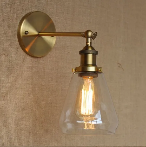 Golden Vintage Wall Lamp Lights With Glass Lampshade In Loft Industrial Style Arandela Lampara Pared Edison Wall Sconce
Golden Vintage Wall Lamp Lights With Glass Lampshade In Loft Industrial Style Arandela Lampara Pared Edison Wall Sconce