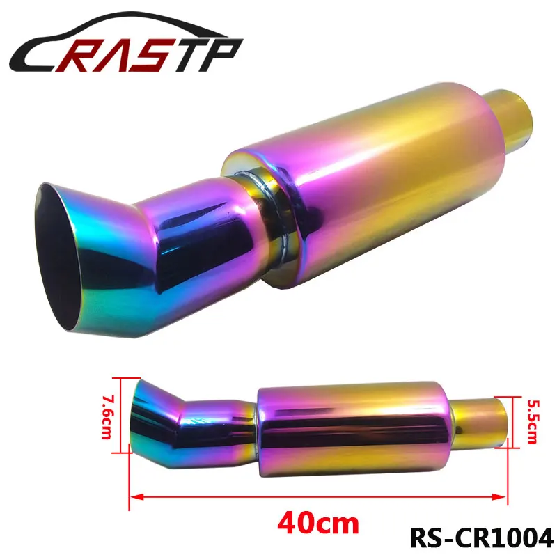 Car Universal Fit Muffler Exhaust Polished Stainless Neo Steel W/burnt Tip and Silencer Exhaust Tip Muffler RS-CR1004
Car Universal Fit Muffler Exhaust Polished Stainless Neo Steel W/burnt Tip and Silencer Exhaust Tip Muffler RS-CR1004