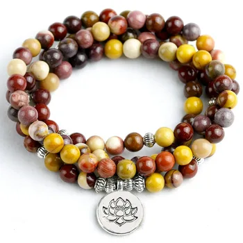 Natural Mookaite Stone 6mm Beads Wrap Bracelet Women Men Handmade 108 Mala Yoga OM Buddha wing Jewelry New Design
Natural Mookaite Stone 6mm Beads Wrap Bracelet Women Men Handmade 108 Mala Yoga OM Buddha wing Jewelry New Design