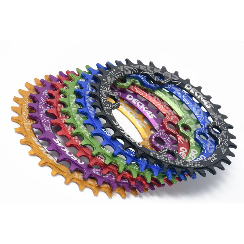 Deckas 104BCD 32T 34T 36T 38T Round Narrow Wide Chainring for MTB bicycle Round and Oval plate (Leave message to choose color)
Deckas 104BCD 32T 34T 36T 38T Round Narrow Wide Chainring for MTB bicycle Round and Oval plate (Leave message to choose color)