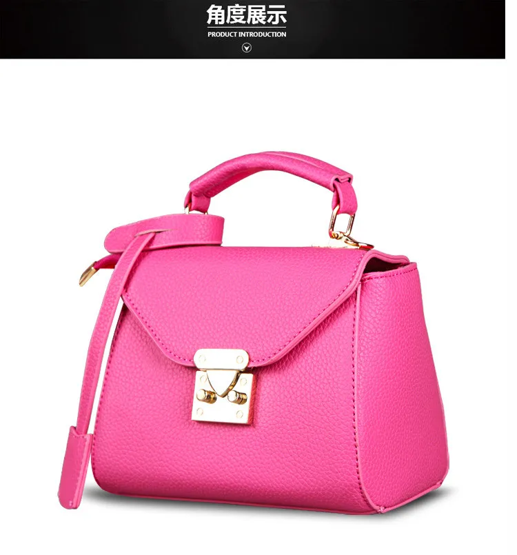 17 2016 Four Seasons Women Bags New Handbags Fashion Solid Color Elegant Lady Mini Shoulder Bag Diagonal Small Square Package
