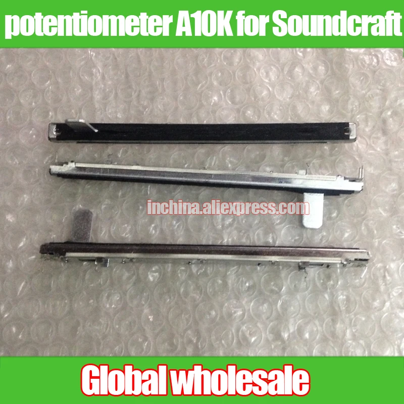 3pcs Mixer faders 128mm single-joint straight slide potentiometer A10K / 15B for Soundcraft LX7 LX9 / 100mm Stroke A10K-8X15MM
3pcs Mixer faders 128mm single-joint straight slide potentiometer A10K / 15B for Soundcraft LX7 LX9 / 100mm Stroke A10K-8X15MM