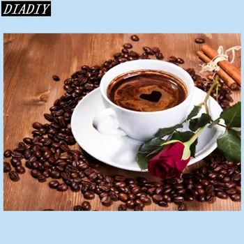 DIY 5D Diamond Painting Coffee Handmade Resin round Rhinestones Set Rose Flower Diamond Embroidery Painting Cross Stitch Decor
DIY 5D Diamond Painting Coffee Handmade Resin round Rhinestones Set Rose Flower Diamond Embroidery Painting Cross Stitch Decor