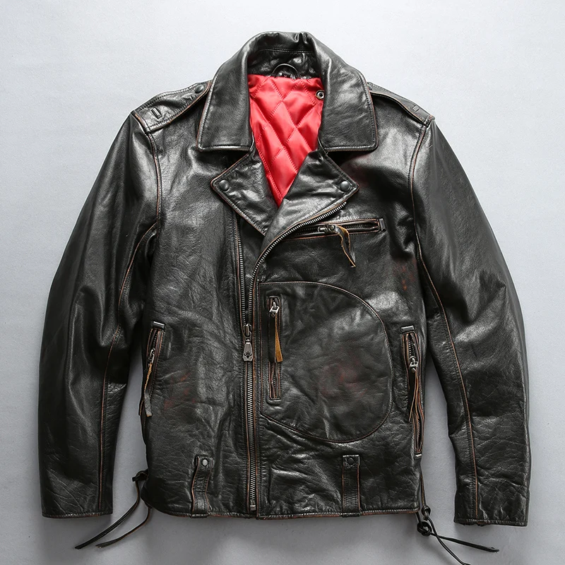 Factory 2018 New Men Motorcycle Leather Jacket 100% Genuine Thick Cowhide Oblique zipper Bomber Biker Men Leather Jackets
Factory 2018 New Men Motorcycle Leather Jacket 100% Genuine Thick Cowhide Oblique zipper Bomber Biker Men Leather Jackets