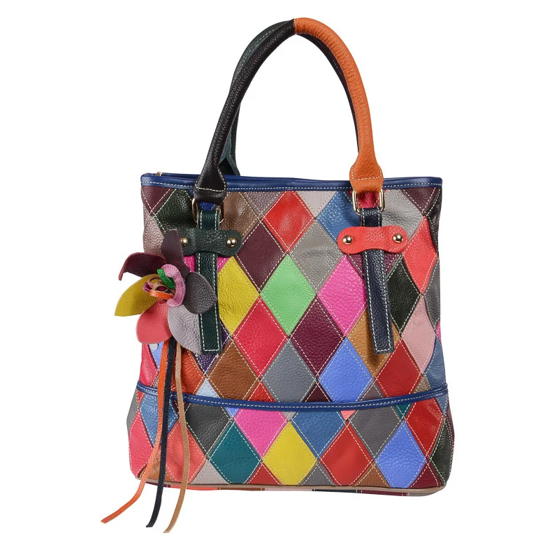 Designer Female Colorful Handmade Patchwork Handbag Genuine Leather Women Shoulder Bag National Style Messenger Bags
Designer Female Colorful Handmade Patchwork Handbag Genuine Leather Women Shoulder Bag National Style Messenger Bags