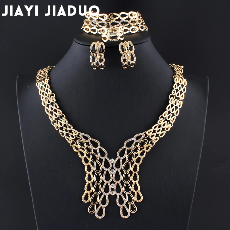 jiayijiaduo Popular fashion wedding african beads jewelry set for charm women Gold-color Necklace earrings Dress accessories new
jiayijiaduo Popular fashion wedding african beads jewelry set for charm women Gold-color Necklace earrings Dress accessories new