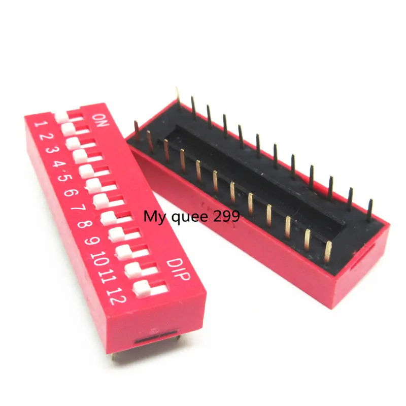 Модуль переключателя типа слайдер 10 бит 100 мм позиций погружение в красный шаг 2 54