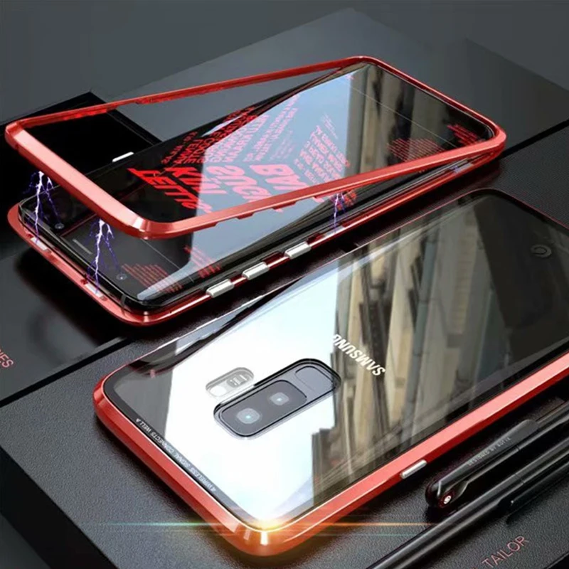 Luxury Magnetic Adsorption Metal Phone Case for Samsung Galaxy S9 Plus Ultra Magnet Tempered Glass Cover for Samsung S9 S9Plus
Luxury Magnetic Adsorption Metal Phone Case for Samsung Galaxy S9 Plus Ultra Magnet Tempered Glass Cover for Samsung S9 S9Plus