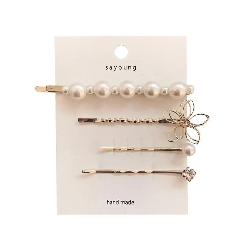 4 Pcs Hairpins Pearl Elegant Beautiful Flower Attractive Barrettes Decoration Hairpin for Girls
4 Pcs Hairpins Pearl Elegant Beautiful Flower Attractive Barrettes Decoration Hairpin for Girls