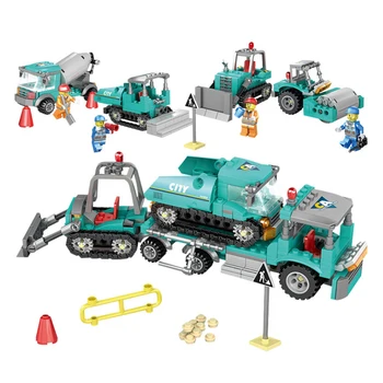 4in1 Urban Engineering Trailer Building Blocks City Truck Excavator Bulldozer Construction Toys For Children
4in1 Urban Engineering Trailer Building Blocks City Truck Excavator Bulldozer Construction Toys For Children