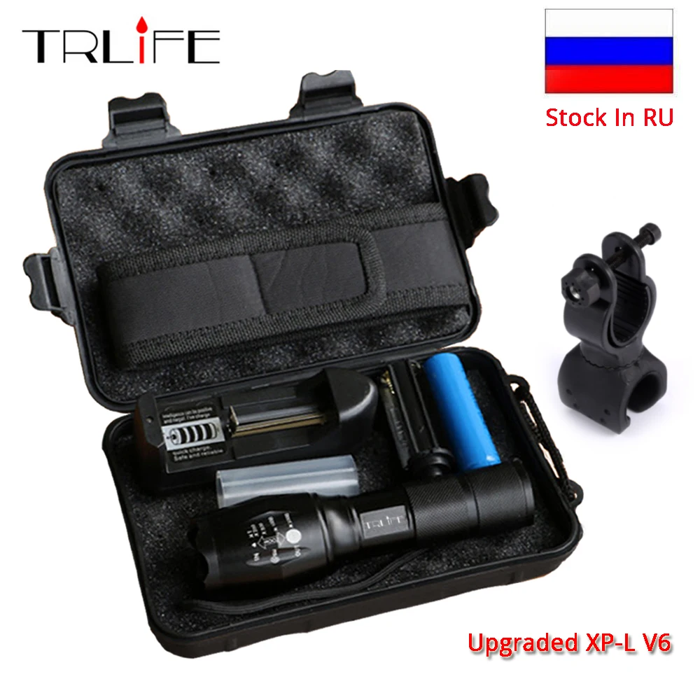 LED Lanterna V6 L2 Tactical Flashlight Torch Zoomable LED Flash Light Lamp 5Modes Use 3xAAA or 1x 18650 Rechargeable Battery
LED Lanterna V6 L2 Tactical Flashlight Torch Zoomable LED Flash Light Lamp 5Modes Use 3xAAA or 1x 18650 Rechargeable Battery