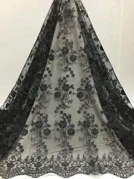New arrival black African lace fabric 2019 embroidered french mesh tulle lace high quality Nigerian laces fabric for wedding
New arrival black African lace fabric 2019 embroidered french mesh tulle lace high quality Nigerian laces fabric for wedding