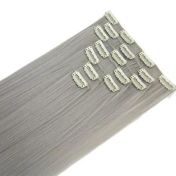 Soowee 7pcs/set Long Straight Gray Blonde Hairpieces Synthetic Hair Pad Hair Extensions Clip-in Full Head Mega Hair
Soowee 7pcs/set Long Straight Gray Blonde Hairpieces Synthetic Hair Pad Hair Extensions Clip-in Full Head Mega Hair