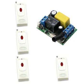 AC 220V 1CH Relay Wireless Remote Control Light Switches Wireless Remote Power Switch Wireless Receiver + 4Pcs Transmitter
AC 220V 1CH Relay Wireless Remote Control Light Switches Wireless Remote Power Switch Wireless Receiver + 4Pcs Transmitter