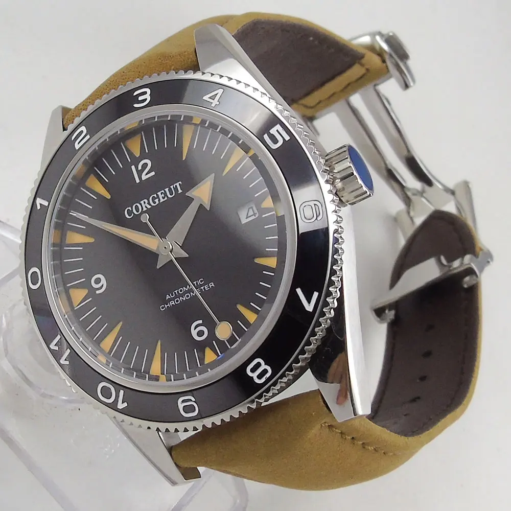 Romantic Sweet 41mm Corgeut Black Dial Sapphire Crystal Luxury Brand Date Deployment Miyota Automatic Movement men's Watch
Romantic Sweet 41mm Corgeut Black Dial Sapphire Crystal Luxury Brand Date Deployment Miyota Automatic Movement men's Watch