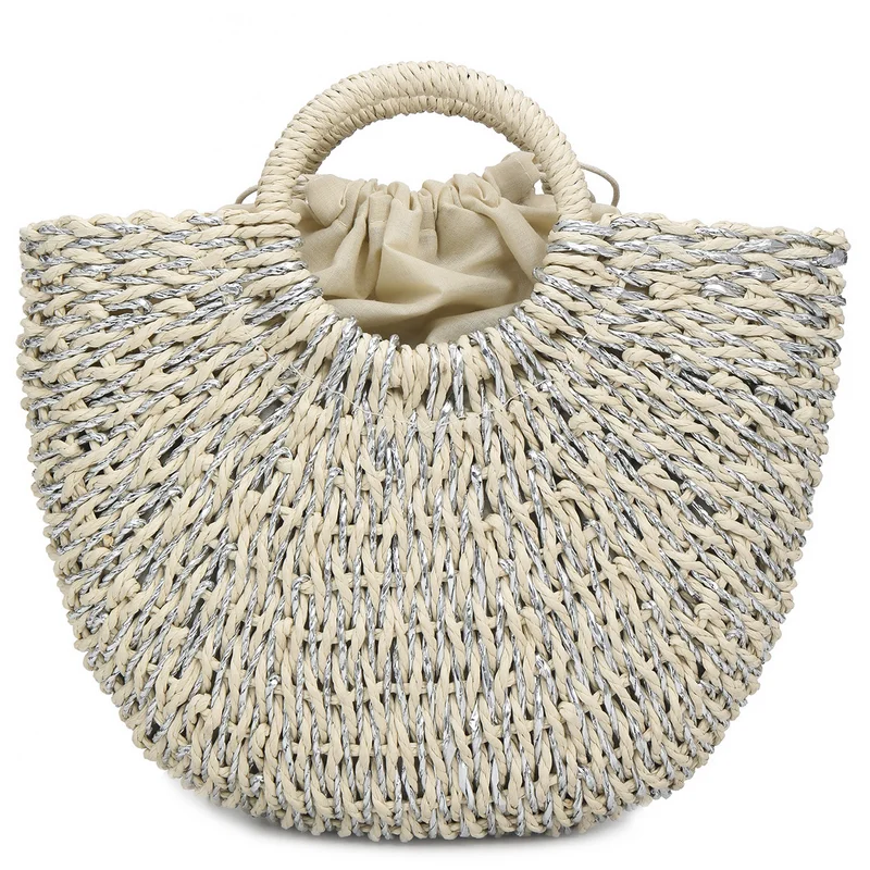 sac paille straw bag women top handle drawstring handbag knitting summer beach tote bags ladies bolsos de paja verano 2019
sac paille straw bag women top handle drawstring handbag knitting summer beach tote bags ladies bolsos de paja verano 2019