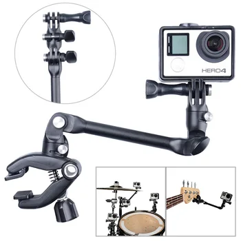 

Adjustable 360 Rotation Instrument Guitar Drum Clips Music Jam Mounting Bracket Holder for Sport camera Gopro/XIaoyi/SJCAM/EKEN