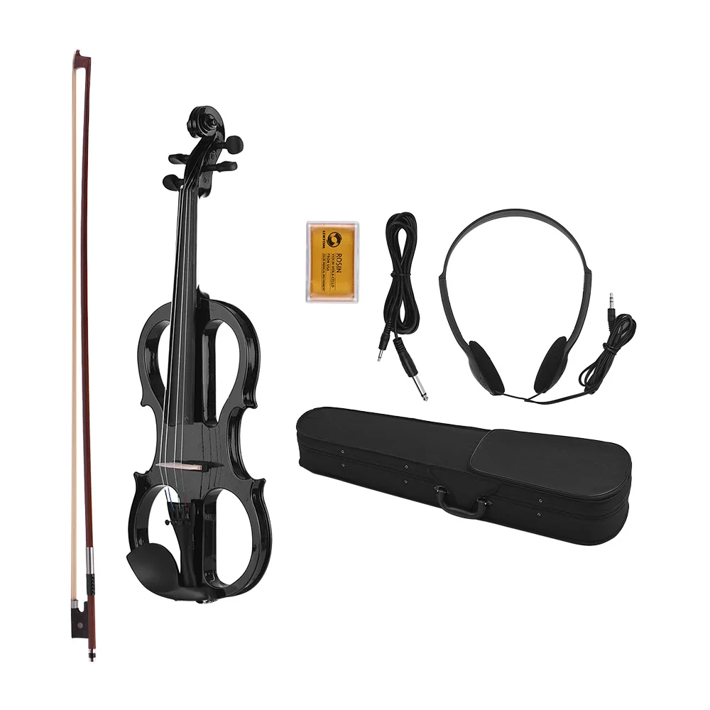 Full Size 4/4 Basswood Electric Violin Fiddle Ebonized Fittings with Headphone Connection Cable Rosin Carry Case
Full Size 4/4 Basswood Electric Violin Fiddle Ebonized Fittings with Headphone Connection Cable Rosin Carry Case