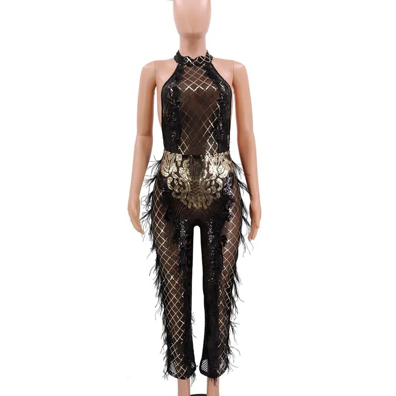 Women Sequins Halter Summer Jumpsuit Skinny Sexy Tassel Mesh Overalls Party Backless Bodycon Playsuit
Women Sequins Halter Summer Jumpsuit Skinny Sexy Tassel Mesh Overalls Party Backless Bodycon Playsuit