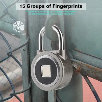 Fingerprint Smart Keyless Waterproof Bluetooth Lock APP Control Security Anti-Theft Padlock
Fingerprint Smart Keyless Waterproof Bluetooth Lock APP Control Security Anti-Theft Padlock