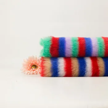 Imitation rabbit hair spot four-color jacquard color plush multicolored artificial wool striped rabbit hair
Imitation rabbit hair spot four-color jacquard color plush multicolored artificial wool striped rabbit hair