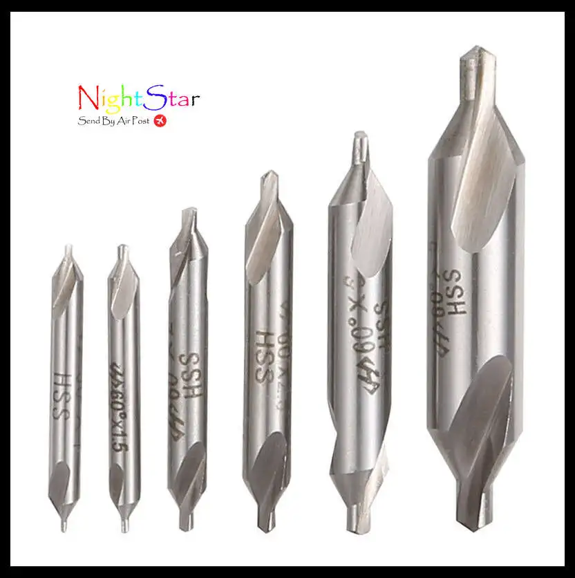 Grinding Process 6 PCS HSS Combined Center Drills Bit Set Countersinks 60 Degree Angle 5/3/2.5/2/1.5/1mm
Grinding Process 6 PCS HSS Combined Center Drills Bit Set Countersinks 60 Degree Angle 5/3/2.5/2/1.5/1mm